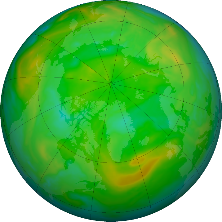 Arctic ozone map for 21 June 2020